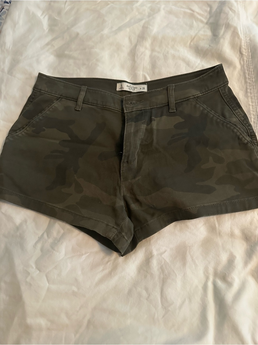 Abercrombie & Fitch Olive Camo Women’s Shorts